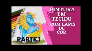 Pintura em Tecido com Lápis de Cor 1