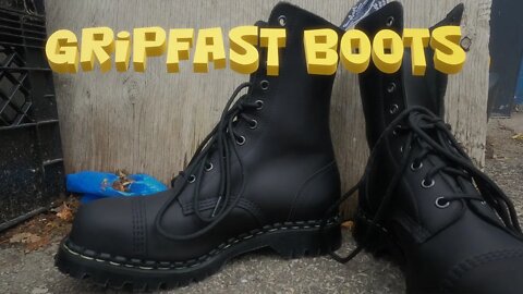 Gripfast Boots - Greasy Black 10 Eye Derby Boot
