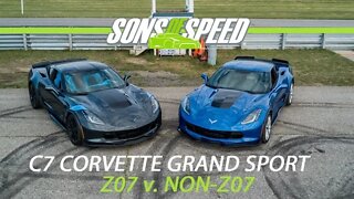 Z07 Corvette Grand Sport v. Non-Z07 ON TRACK | Sons of Speed