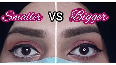 Smaller VS Bigger eye liner technique | how to create bigger eye with liner | by fiza farrukh