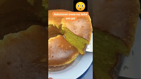 BOLO DE LEITE EM PÓ 😳 | Receitas #Shorts