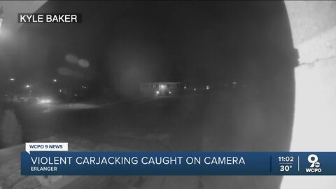 Doorbell camera captures violent carjacking