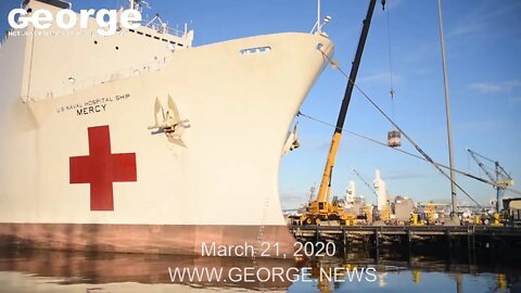 U.S Naval Hospital Ship, MERCY prepares to deploy. March 21, 2020