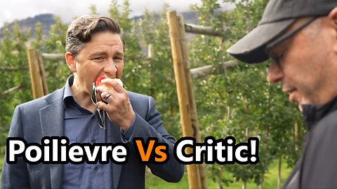 Pierre Poilievre Debates Critic While Eating Apple!
