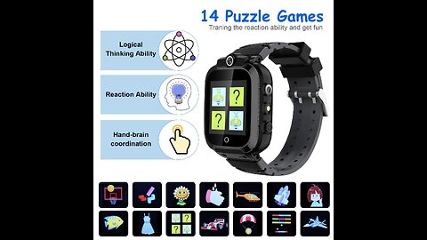 Kids Smart Watch Boys Girls with 14 Games Dual Camera 1.44" Touch Screen Music Player Video Rec...