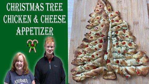 CHRISTMAS TREE CREAMY CHICKEN APPETIZER | Holiday Appetizer