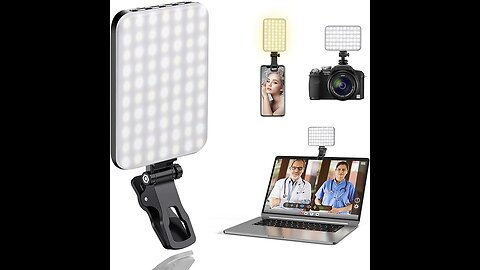 ALTSON 60 LED Portable Selfie Light Video Conference Lighting with Clip & Camera Tripod Adapter R