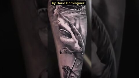 Stunning Tattoo by Dario Domínguez #shorts #tattoos #inked #youtubeshorts