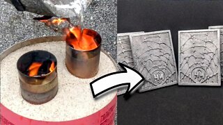 Melting and Pouring of Metals Metal - Lost Foam Casting - Heinrich Made Spider Web Ingot