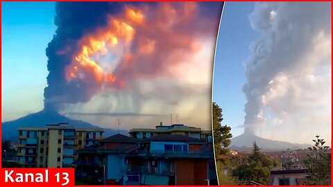 Mount Etna erupts, sending plumes of ashes and smoke over Sicily