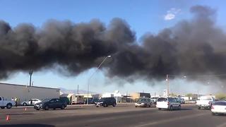 RAW VIDEO: Scrap yard fire
