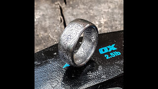 Making a forged damascus steel ring fit for a viking warrior