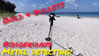Gold & Bullets | Metal Detecting | Treasure Hunt | FIRST TIME | Beach Fun | Jewelry | Florida