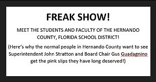 SCHOOL BOARD MEETING FREAK SHOW! The Great Hernando County Schools Transgender War--part 5)