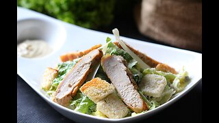 Keto chicken pesto zoodle salad