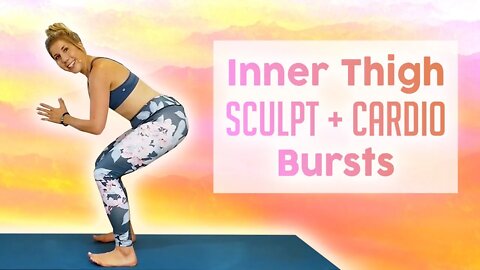 Inner Thigh Sculpt + Fat Burning | 10 Minute Leg & Glute Workout, Cardio Bursts to Boost Metabolism