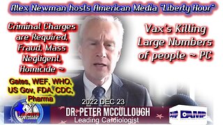 2022 DEC 23 Dr Peter McCullough Vax’s Killing People Criminal Charges Required