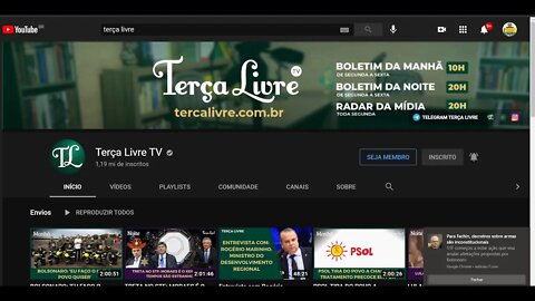 URGENTE! CANAL TERÇA LIVRE DE VOLTA AO YOUTUBE