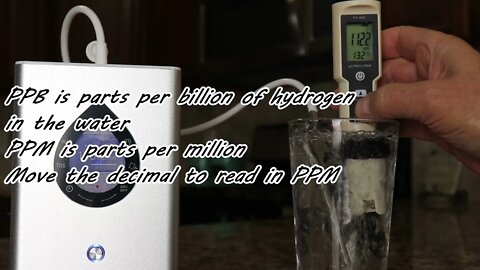 H2Pro 150 Testing hydrogen content in water ORP also