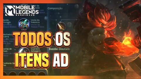 *ENTENDA* TODOS OS ITENS DE ATAQUE FÍSICO | APRENDENDO A JOGAR MOBILE LEGENDS #22