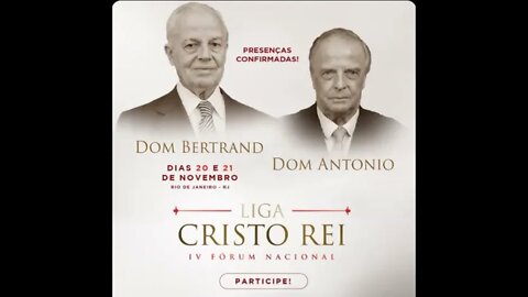Príncipes Dom Bertrand e Dom Antônio participarão do 4º Fórum da liga Cristo Rei