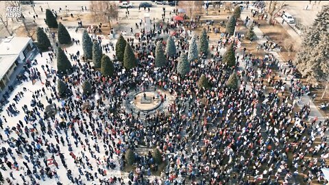 #CanadianFreedomConvoy - Massive Rally In Calgary Supports The Trucker Freedom Convoy