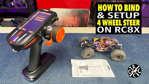 How To Bind Radiolink RC8X And Setup 4 Wheel Steering for Crawling