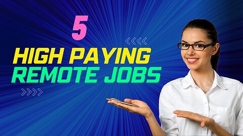 5 WORK FROM HOME Remote Jobs