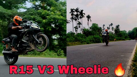 Yamaha R15 V3 Wheelie 🔥 | Bike Stunt