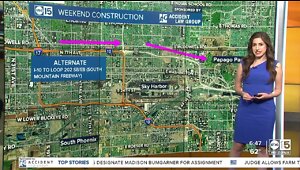 Weekend freeway construction happening around the Valley