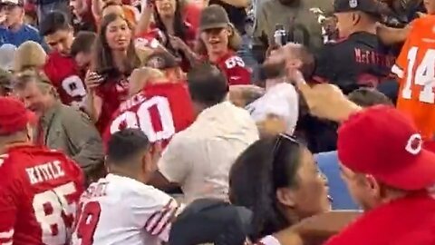 BIG BRAWL IN STANDS 49ERS VS BRONCOS
