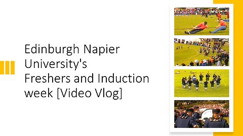 Edinburgh Napier University's Freshers and Induction week [Video Vlog]