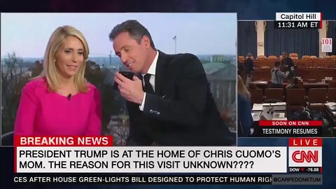 Why is President Trump at the Home of Chris Cuomo's Mom?
