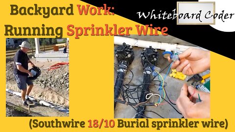 Backyard Work: Running Sprinkler Wire (Southwire 18/10 Burial sprinkler wire)