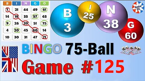 75 Ball - BINGO Caller - Game#125 - English American