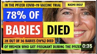 78% of babies born to vaccinated mothers died during the Pfizer COVID-19 vaccine trial (28 of 36)
