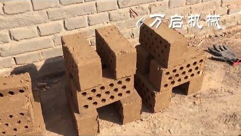 New clay brick press, free - burning brick molding machine,