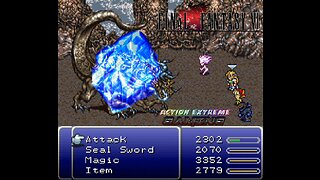 Final Fantasy VI - Terra,Celes,Relm and Shadow VS the Atma Weapon Boss Fight [Reupload]