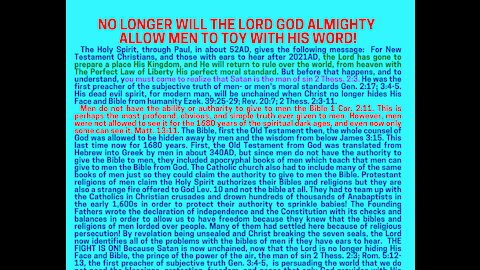 Lev. 10. NO LONGER WILL THE LORD GOD ALMIGHTY ALLOW STRANGE FIRES!