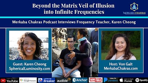 Beyond Matrix Veil of Illusion into Infinite Frequencies w/Karen Cheong: Merkaba Chakras Podcast #44