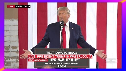 PRESIDENT TRUMP IN WATERLOO, IOWA - OCTOBER 7, 2023