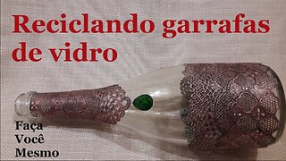 GARRAFA DECORADA COM RENDA - FAÇA VOCÊ MESMO @lucibuzo