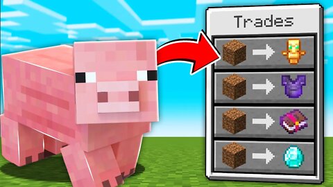 Minecraft But, I Can TRADE With MOBS... And It's OP!