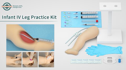 Infant IV Leg Practice Kit for Realistic Venipuncture and Phlebotomy Training