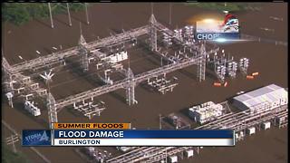 Thousands without power in Burlington after floods
