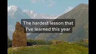 The Lessons I Learned This Year