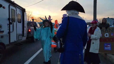 Peoples Convoy Mrs Liberty & Mr Liberty March 4, 2022 Trucker Convoy Maryland