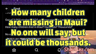 Potentially thousands of missing children after Maui fires-SheinSez 269