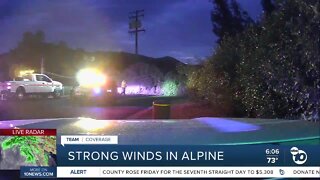 Strong winds in Alpine