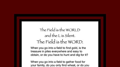 The Field is the WOR[L]D